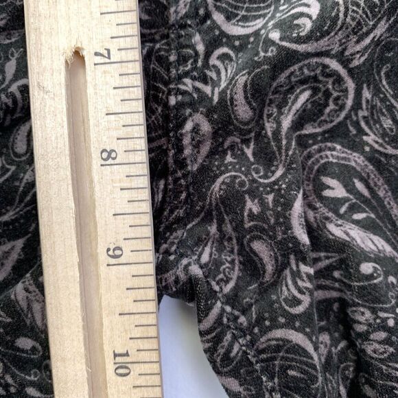 AG For Anthropologie Stevie High Rise Ankle Velvet Pants Paisley Black Size 24 - Picture 10 of 15